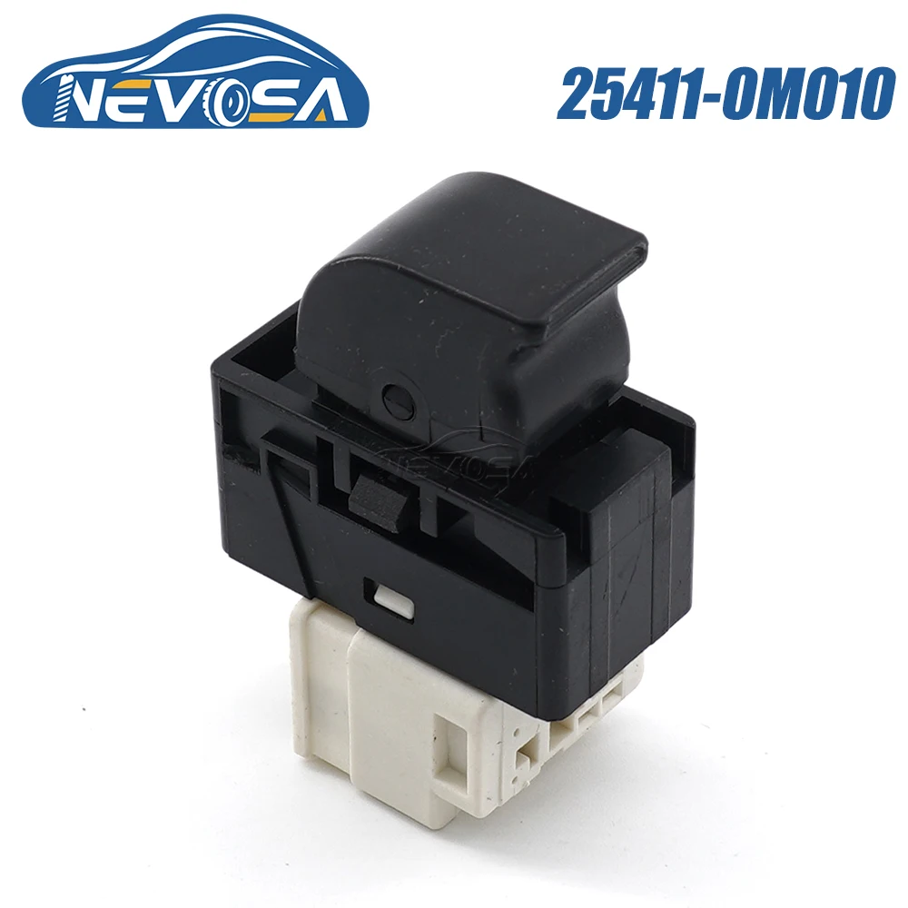 NEVOSA 25411-0M010 For Infiniti G20 QX4 Nissan Pathfinder 1999 2002 Window Control Switch Rear Single Button Car Accessory 6Pins