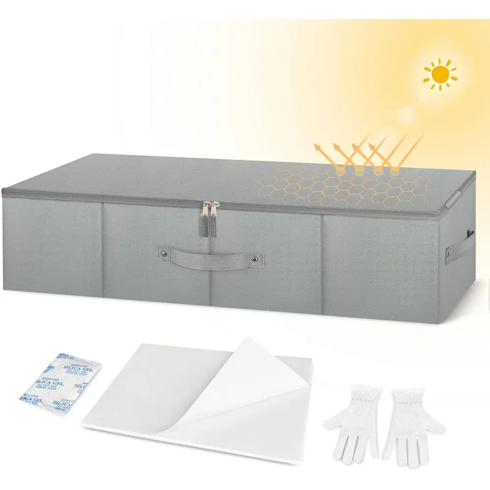 

Gray Wedding Dress Preservation Kit with 50 Acid-Free Tissue Sheets, Gloves, and Desiccants for Cherished Keepsakes