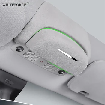 Tesla modeli için 3 yayla 2024 araba özel gözlük durumda süet gözlük kutusu güneş gözlüğü tutucu koruyucu Organize aksesuarları