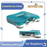 RetroFlag 64Pi Case for Raspberry Pi with Safe Shutdown and Reset Compatible with Raspberry Pi 5 Dual USB Ports, SD Card Storage