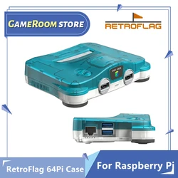 RetroFlag N64Pi Case for Raspberry Pi with Safe Shutdown and Reset Compatible with Raspberry Pi 5 Dual USB Ports SD Card Storage