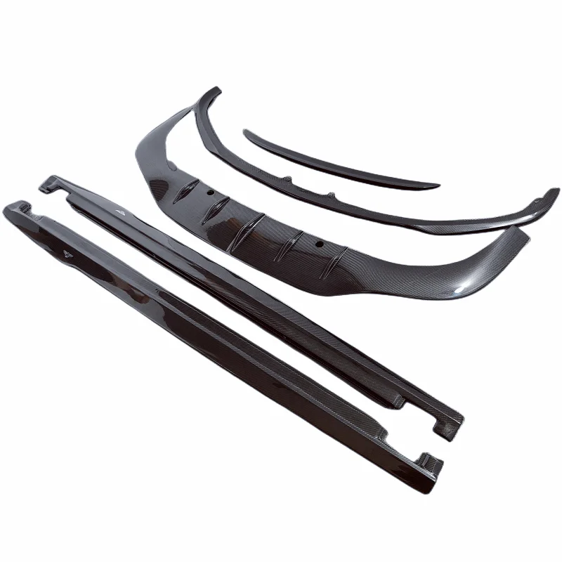 

For Bentley Continental GT 2 Door Version W12 Style Carbon Fiber Front Bumper Edge Side Skirts Rear Diffuser Body Kit
