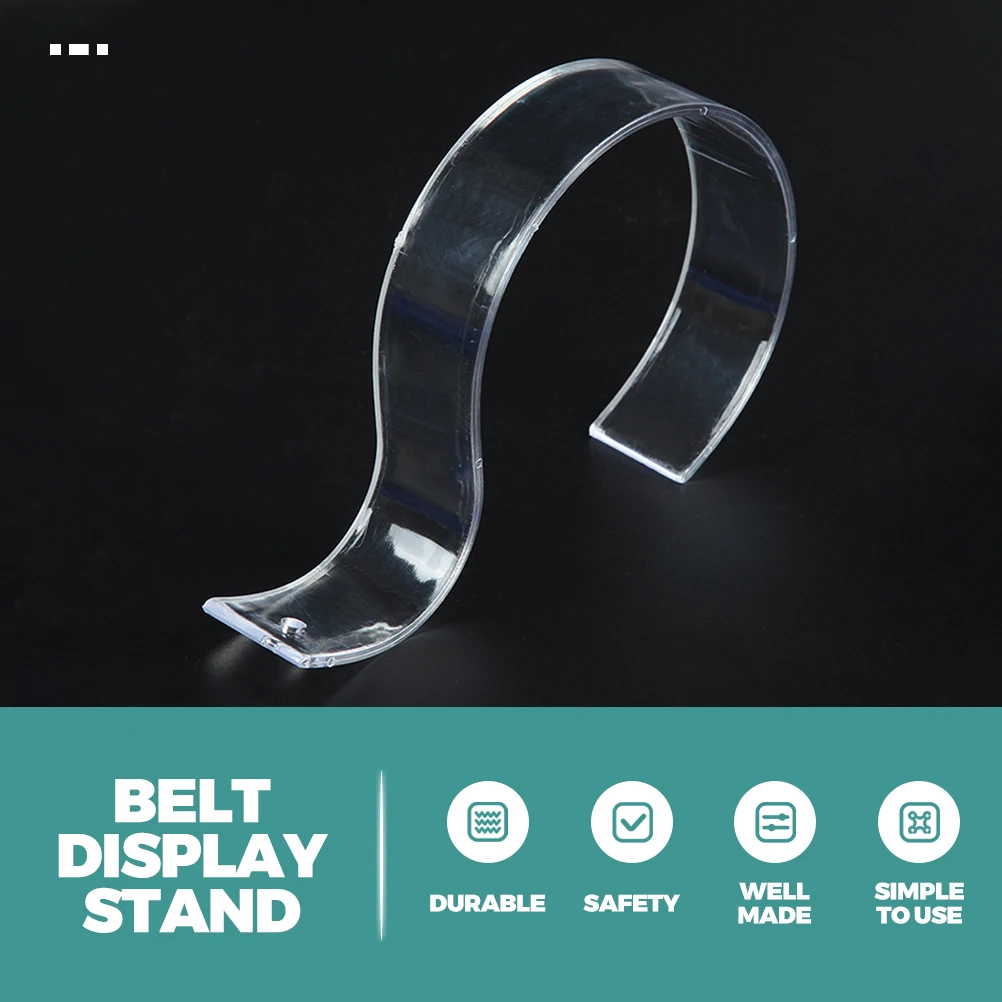 

5pcs Belt Display Stand Organizer Transparent Acrylic Compact Size For Belts Closet Rack Storage Solution Gift Idea