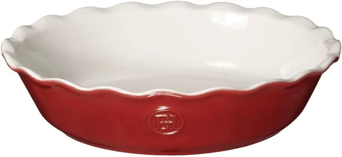 

Premium 9-Inch Pie Dish in Red - High Heat Retention, Durable & Dishwasher Safe