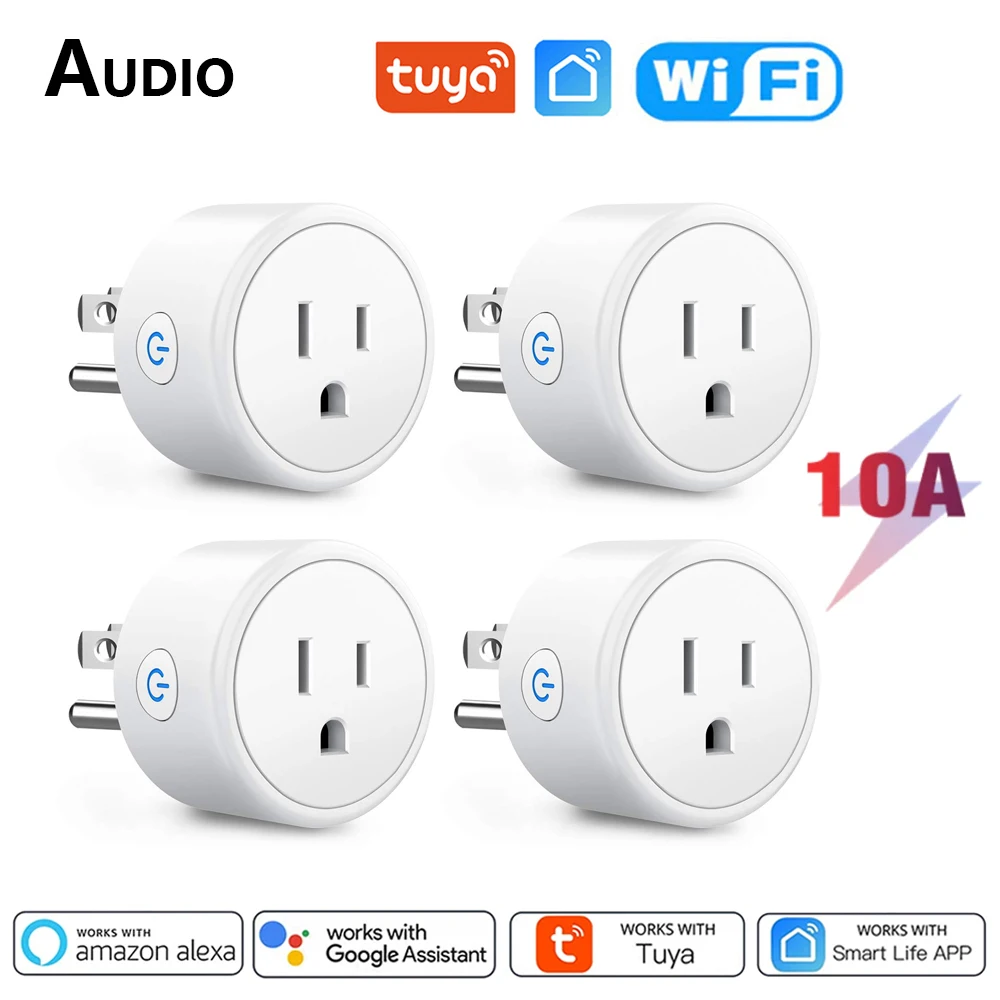 

Tuya Smart Plug WiFi Power Socket US 10A Wireless Outlet With Timing Smart Life APP Remote Control Works With Alexa Google Home