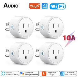 Tuya Smart Plug WiFi Power Socket US 10A Wireless Outlet With Timing Smart Life APP Remote Control Works With Alexa Google Home