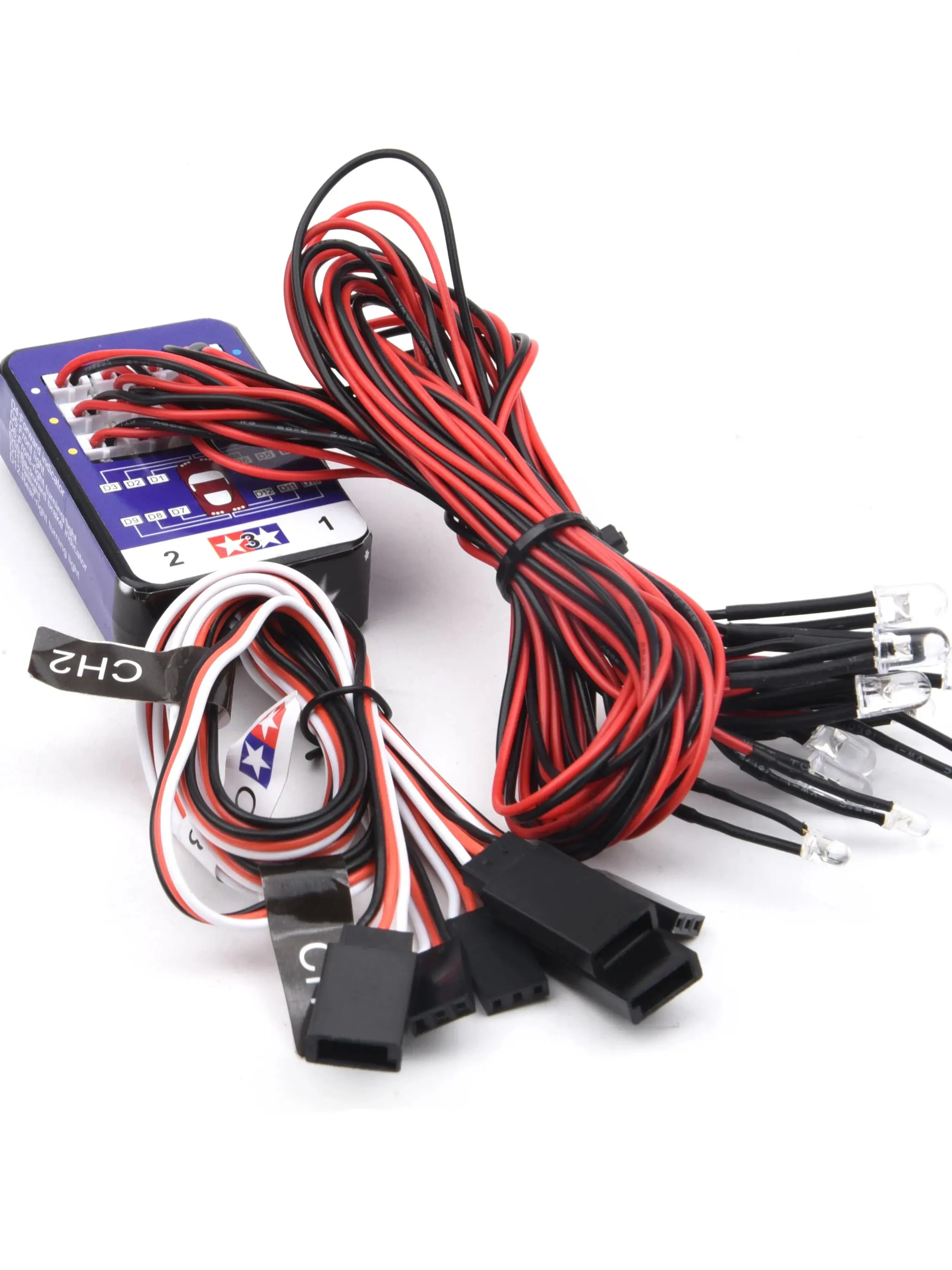 Simulatie Flitslicht 12 LED-verlichtingsset Stuurrem voor RC auto 1/10 schaalmodellen Yokomo Tamiya HSP HPI AXIAL RC4WD TRX - afbeelding 2