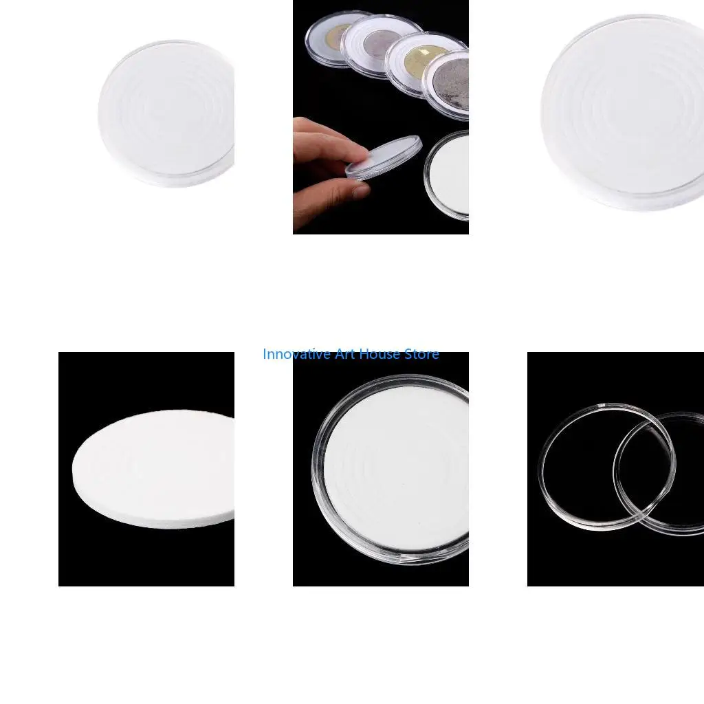 E1PC E1PC Plastic Coin Storage Box 46mm Capsule Display Holder with 5 Sizes Pad Rings - Aliexpress Deal