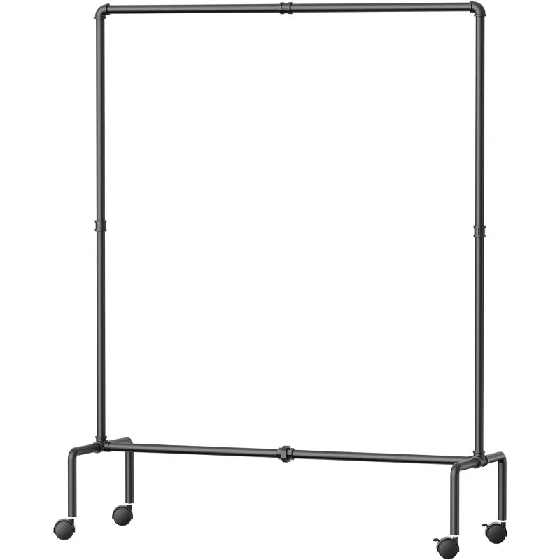 

OROPY Industrial Pipe Clothing Rack Free Standing, Heavy Duty Detachable Clothes Rack, 4 Stable Feet for Garment Storage Display