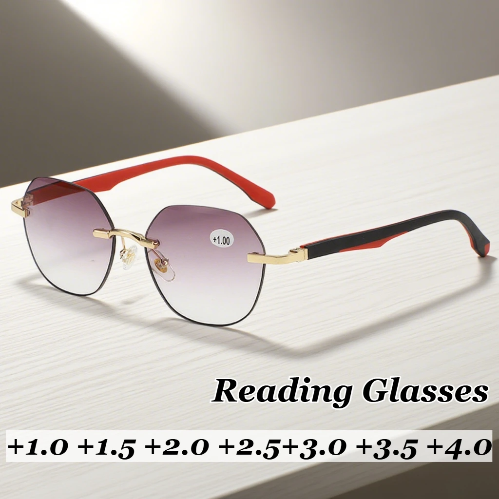 

Men's and Women's Fashionable New Blue Light Blocking Reading Glasses Retro Color-Blocked Round Frame Trendy Reading Glasses