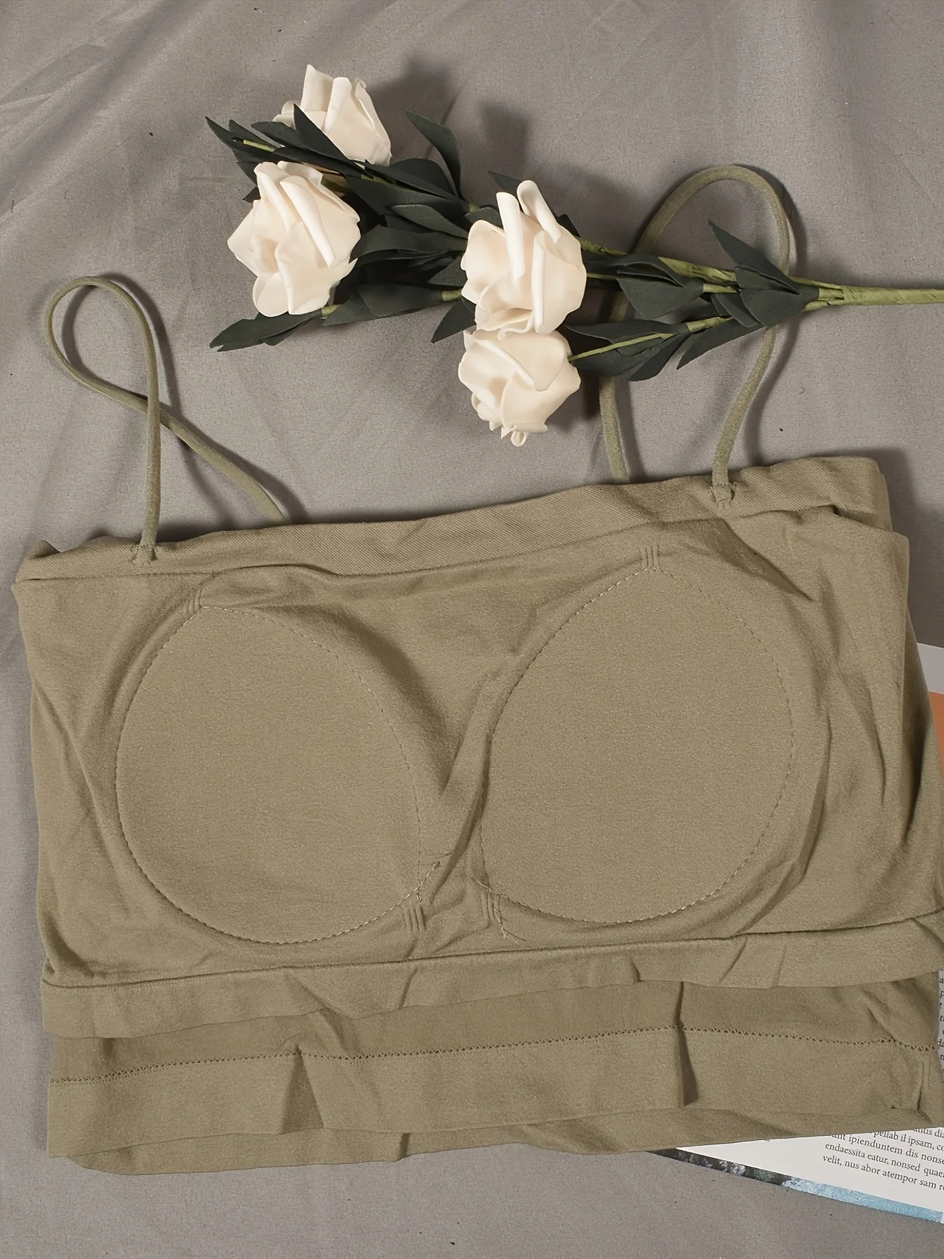One Size Petite Women Spaghetti Strap Crop Top Slim Fit Square Neck Camisole Basic Stretchy Tank Top