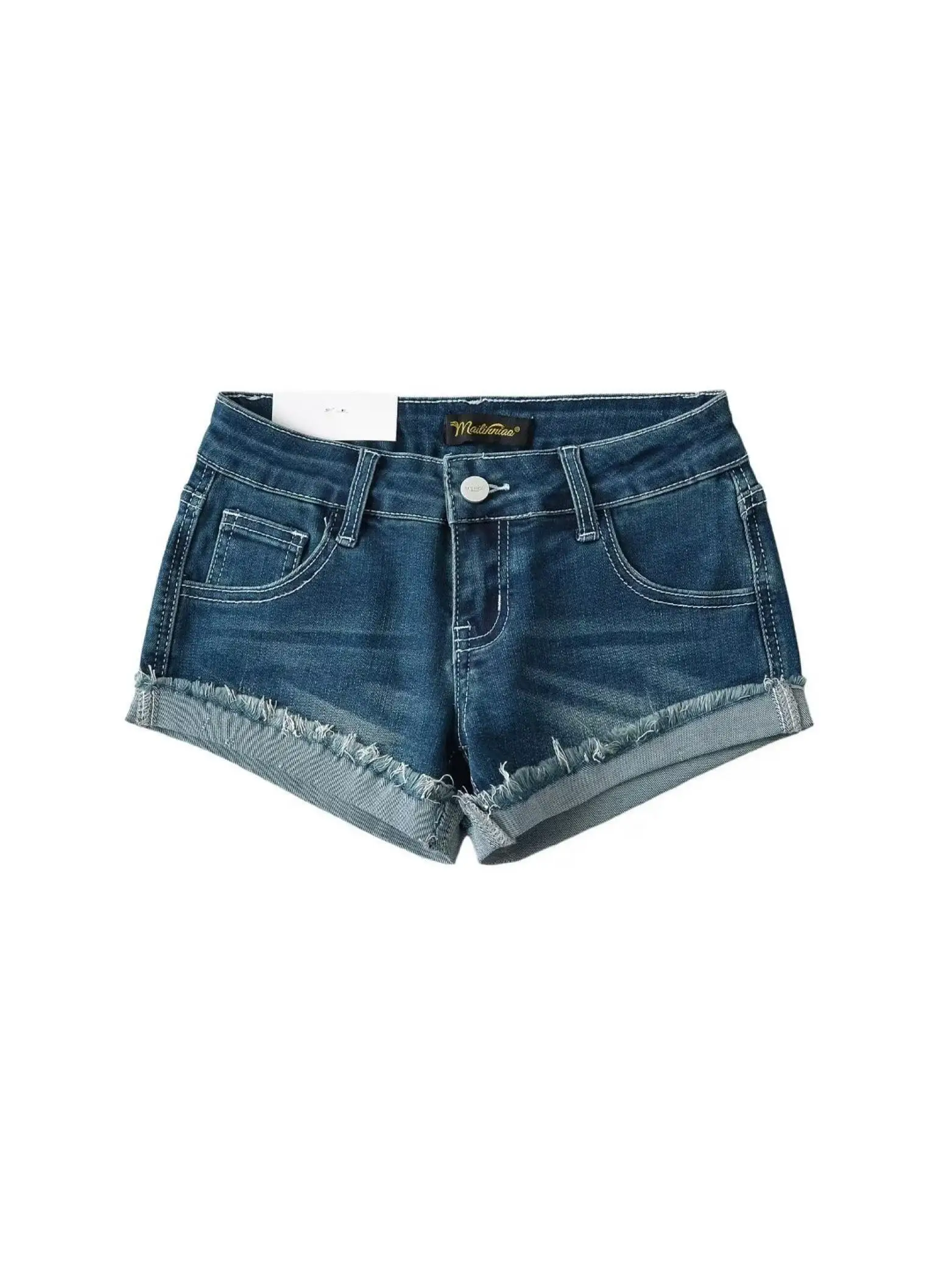 Picante menina cowboy doce ultra curto shorts formigas para mulheres verão cintura baixa magro borda encaracolado americano doce sexy feminino j7qr