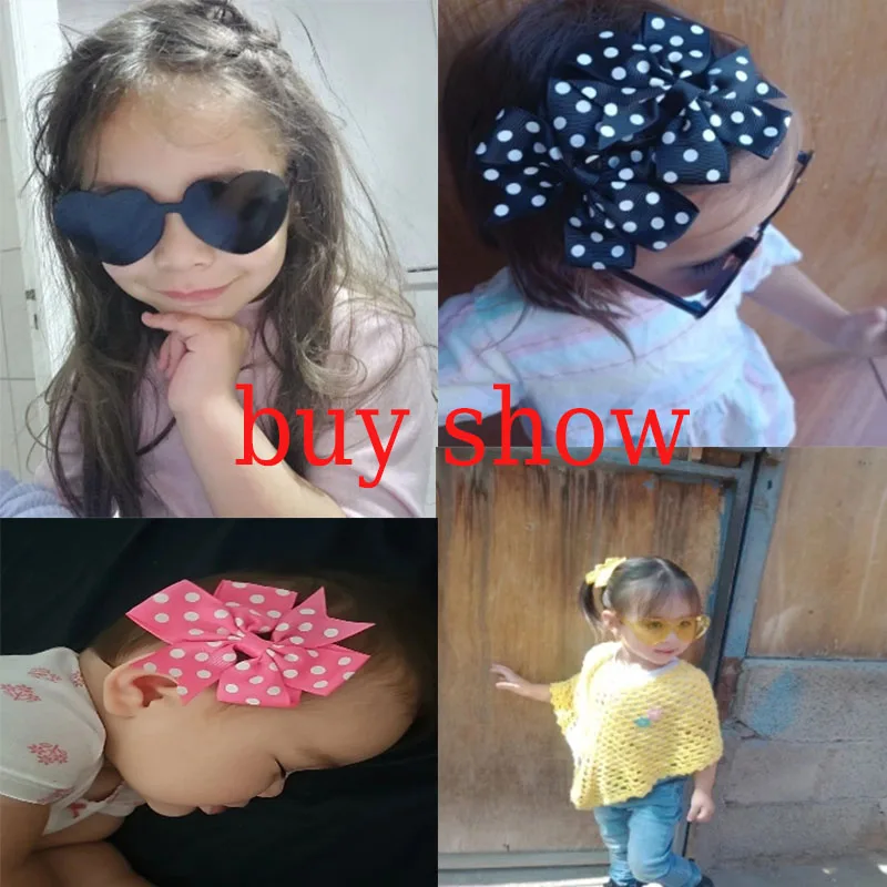 Conjunto de 3 pinzas para el pelo para niña, accesorios para el cabello para niña, horquilla de lunares sólidos, gafas de sol de corazón de colores,