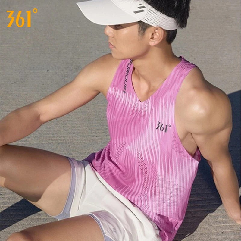 361 Degrees Furious Men Sports Vest Light Slim Fit Fast-drying Breathable Training Marathon Running Workout Sleeveless 652622502