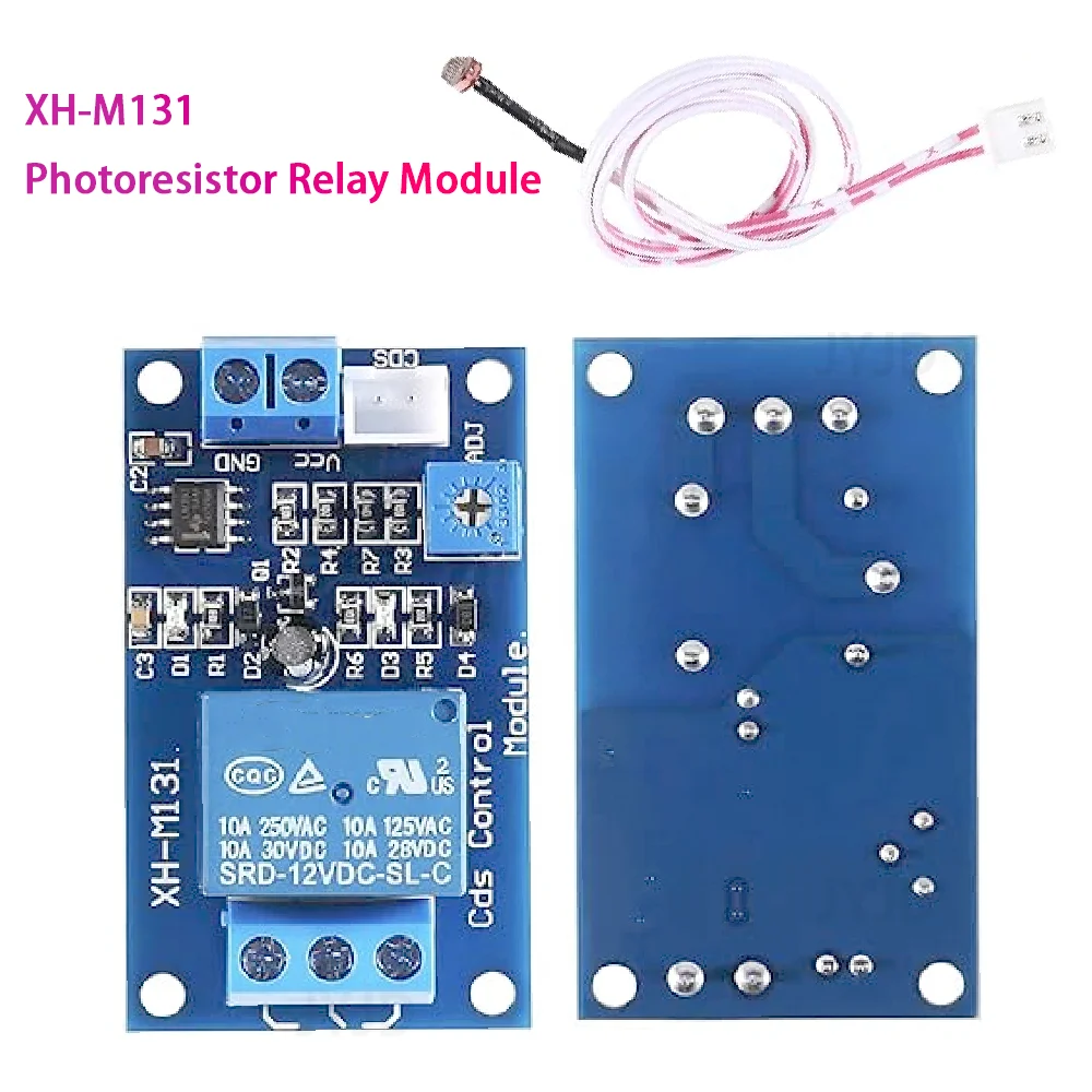 XH-M131 Light Automatic Control Module 12V Light Control Relay Light Switch Photosensitive Resistor Module 10A DIY