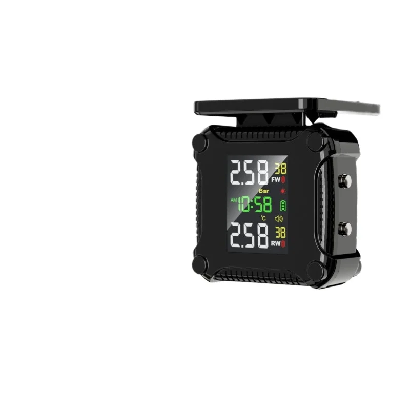 

Motorcycle tire pressure monitor wireless solar built-in external universal tire pressure detector cover