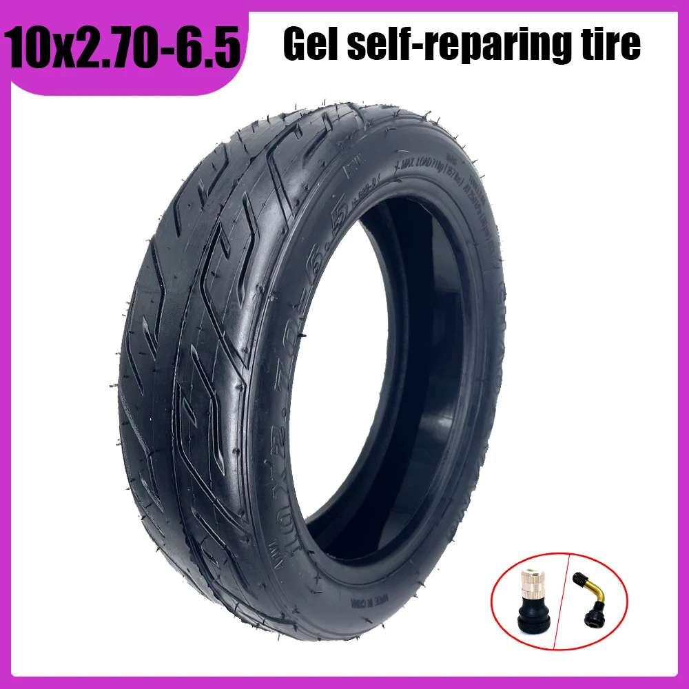 

10x2.70-6.5 Gel Self-healing Tire for Electric Scooter 10 Inch Puncture-proof Jelly Self-repairing Tubeless Tyre Parts