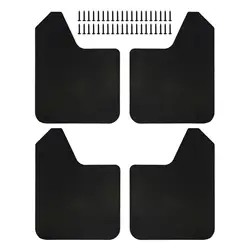 4x Mudflaps Flaps Exterior Parts Black Universal Car Accessories Guards Mudflaps for Pickup SUV Car Truck