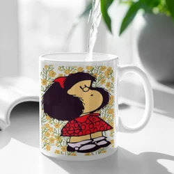 Mafalda Coffee Mug 11oz Fun Ceramic Coffee Tea Cocoa Cup Handle Tea Drink Cup