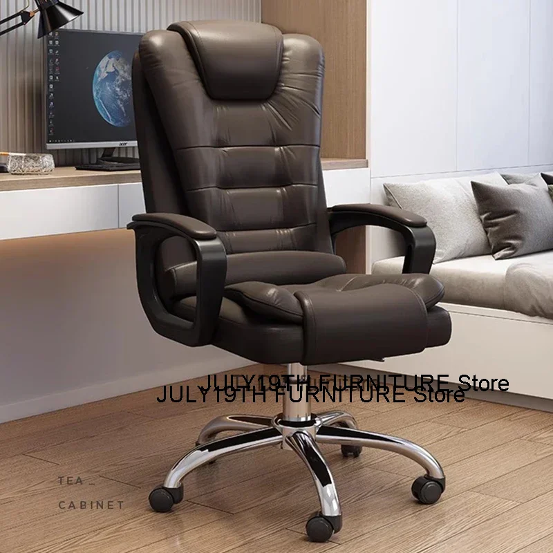 Black High Back Office Chair Stylish Mobile Luxury Swivel Gaming Chair Comfy Simple Cadeira Para Computador Office Furniture