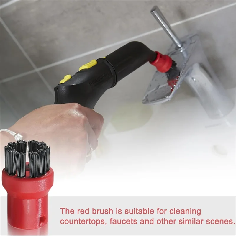 A84G-Steam Cleaner Round Brush Power Nozzle Head O Ring Mop Rag For Karcher SC1/SC2/SC3/SC4/SC5 Steam Cleaner Parts