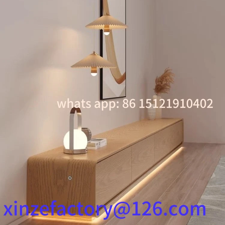 

Customizable Japanese simple solid wood floor TV cabinet coffee table combination