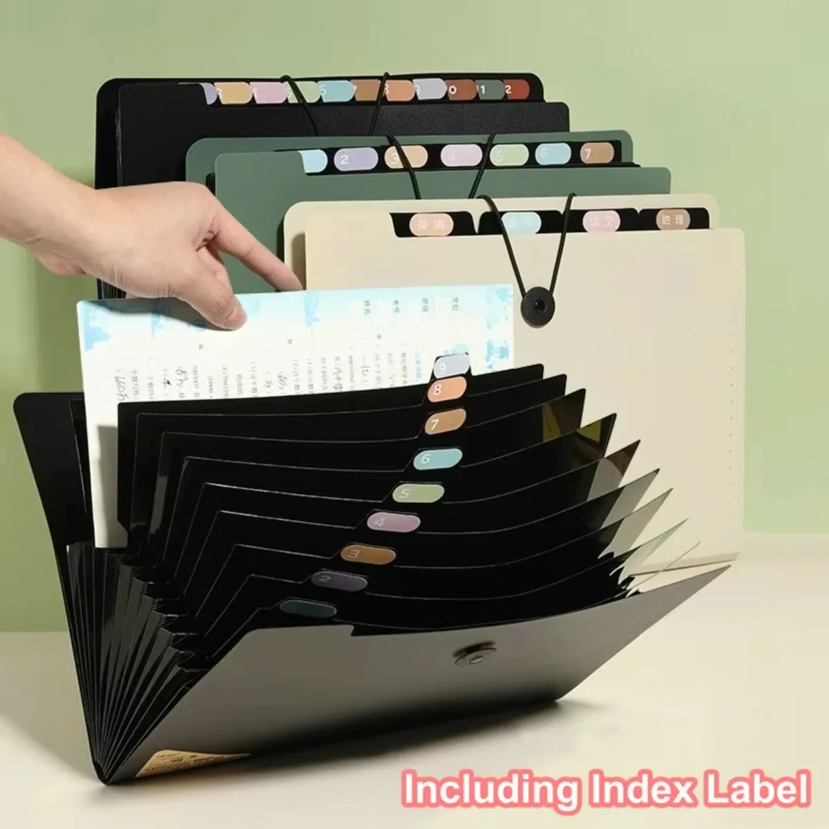 Expanding File Folder A4 Paper Organizer Classification Pocket File Organizer Horizontal A4 Folder for Document Storage