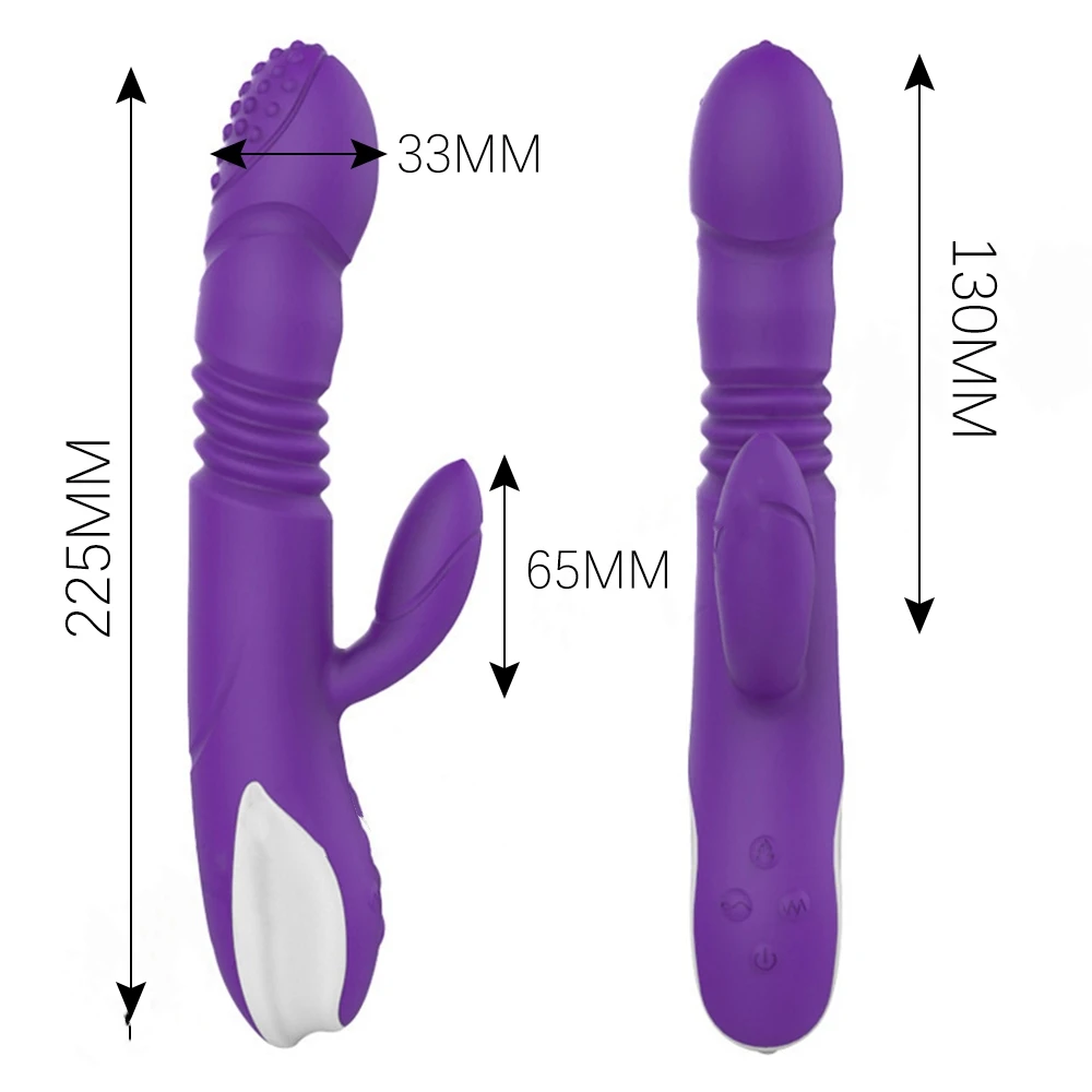 Vibrador telescópico duplo aquecimento av varinha masturbador feminino silicone vibrador clitoral g-ponto estimulador adulto brinquedo do sexo para a mulher