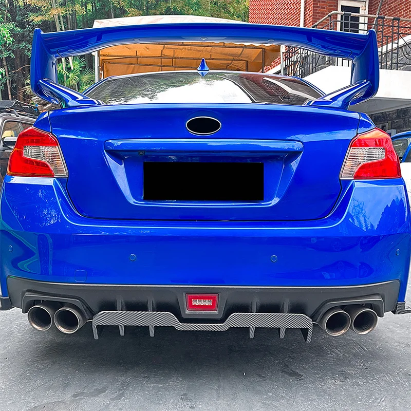 For Subaru WRX STI VA 2015 16 17 18 19 20 21 RearBumper Diffuser Splitter Lip Chin Lower Spoiler Bodykit Black Carbon Accessorie