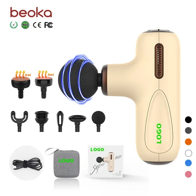 

massage gun for women shoulder muscle massager mini fascia gun for back and body pain C1 pocket beoka green