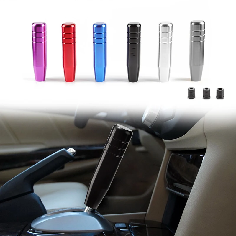 ユニバーサルギアシフトノブ,レーシングカー用,アルミニウム伝送,13cm,長さ3アダプター