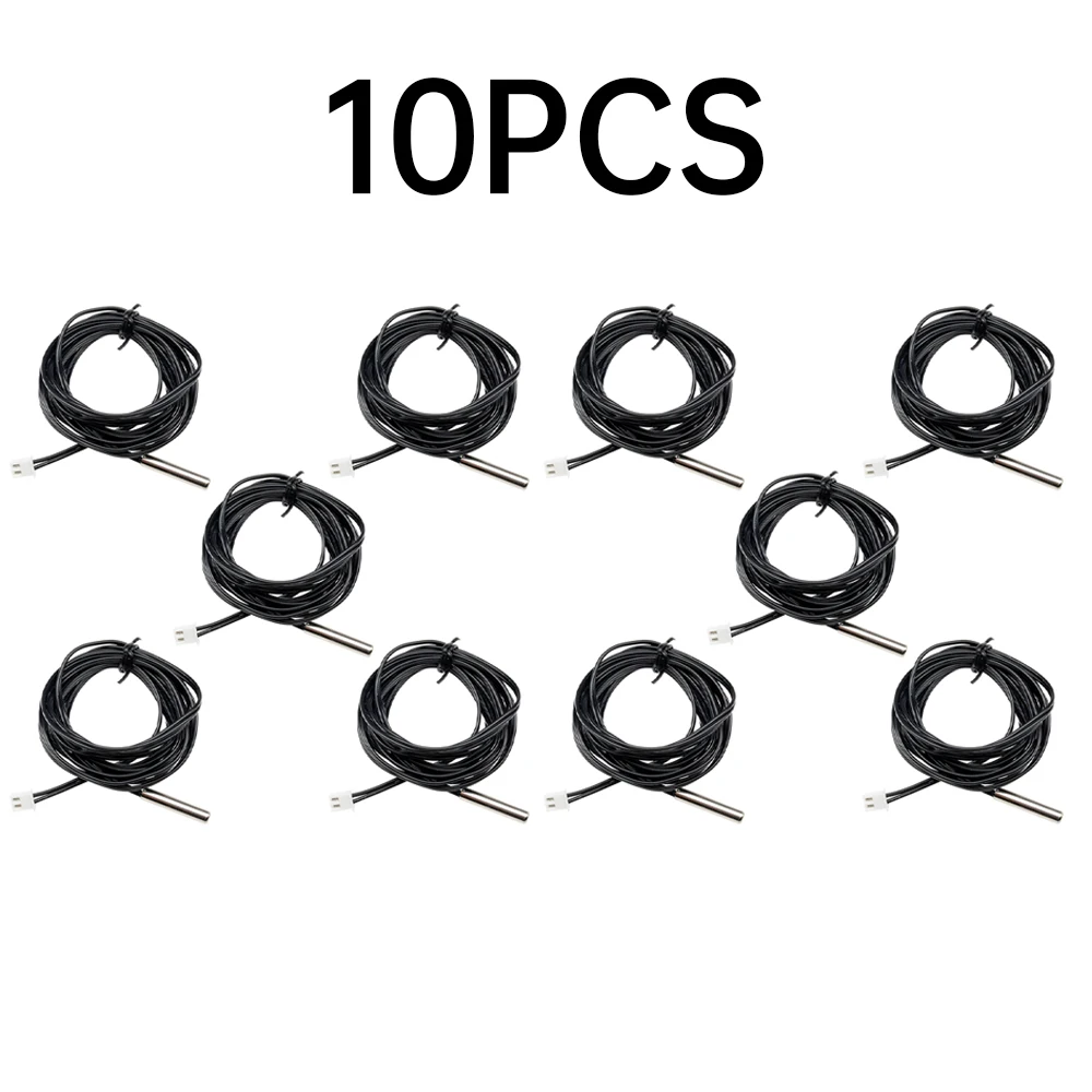 1/5/10PCS NTC 10K 1% 3950 Thermosensitive Waterproof Cable Thermistor Accuracy Temperature Sensor Wire Cable Probe 2M