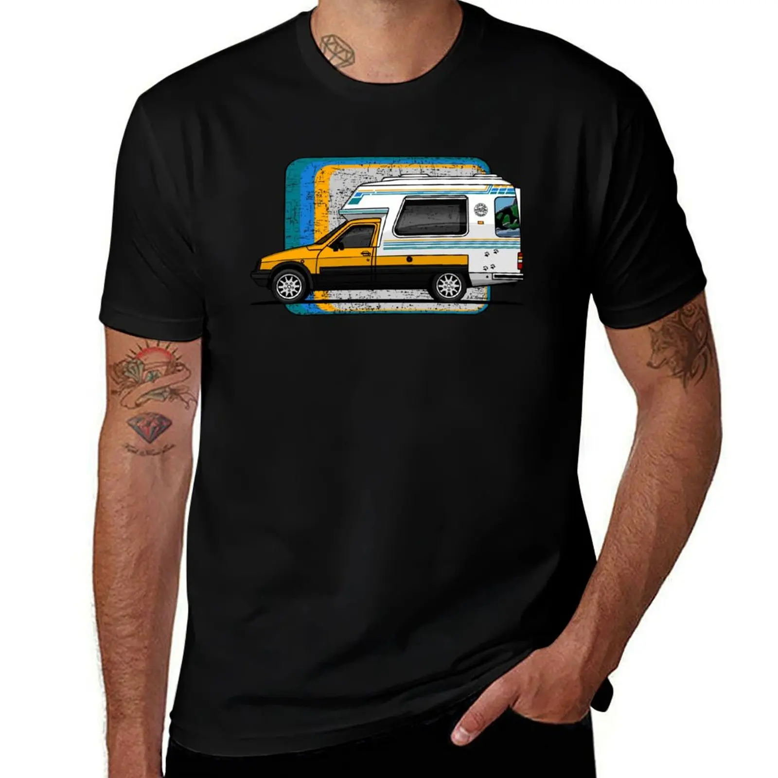 

Copia de Copia de The iconic white van with a circle background T-Shirt man t shirts graphic t shirt man plain T-shirt