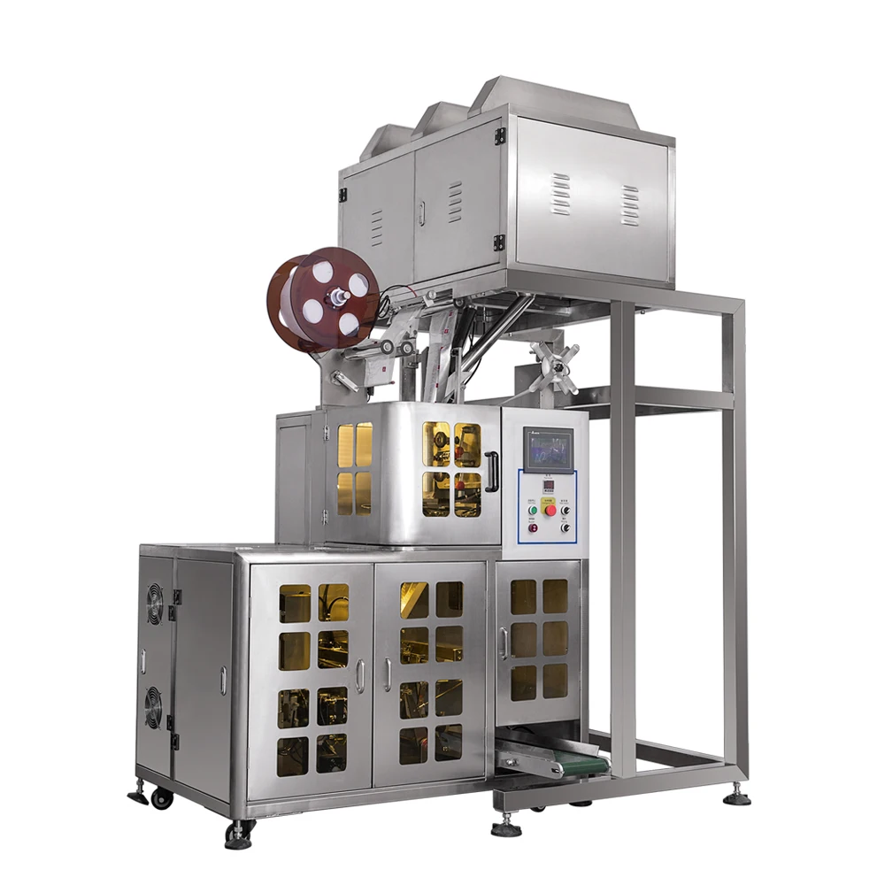 Triangle Tea Bag Packing Machine C88DX with Outer Premade Pouch Automatic Sealing for Commercial Tea Packaging Customize