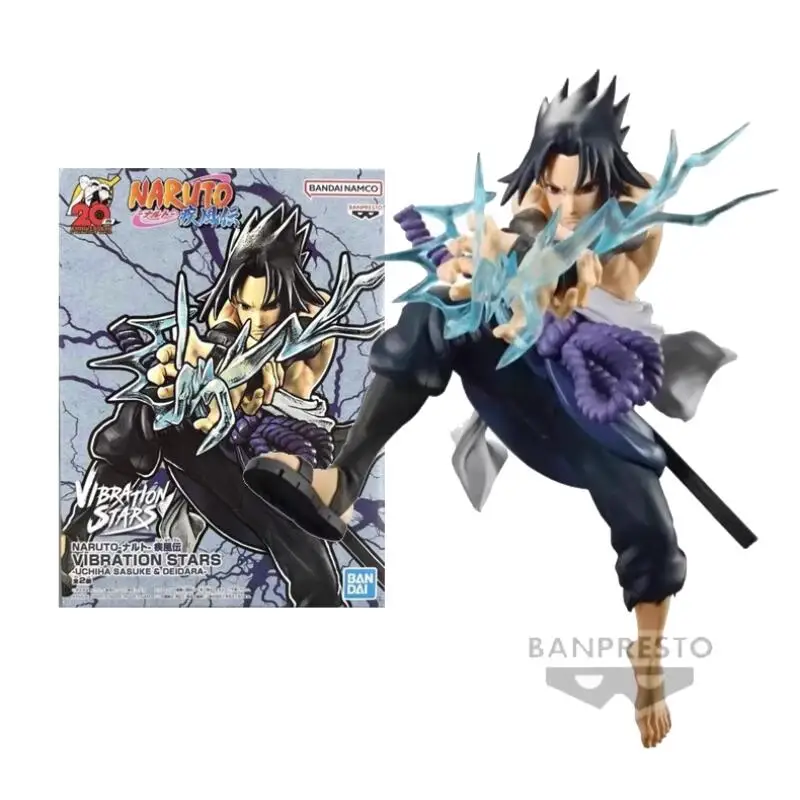 Figurki Bandai Original Naruto Uchiha Sasuke, oryginalne, dostępne od ręki, figurki akcji z anime, model z kreskówki, zabawka na biurko, dekoracja, ozdoby, prezenty na festiwale.