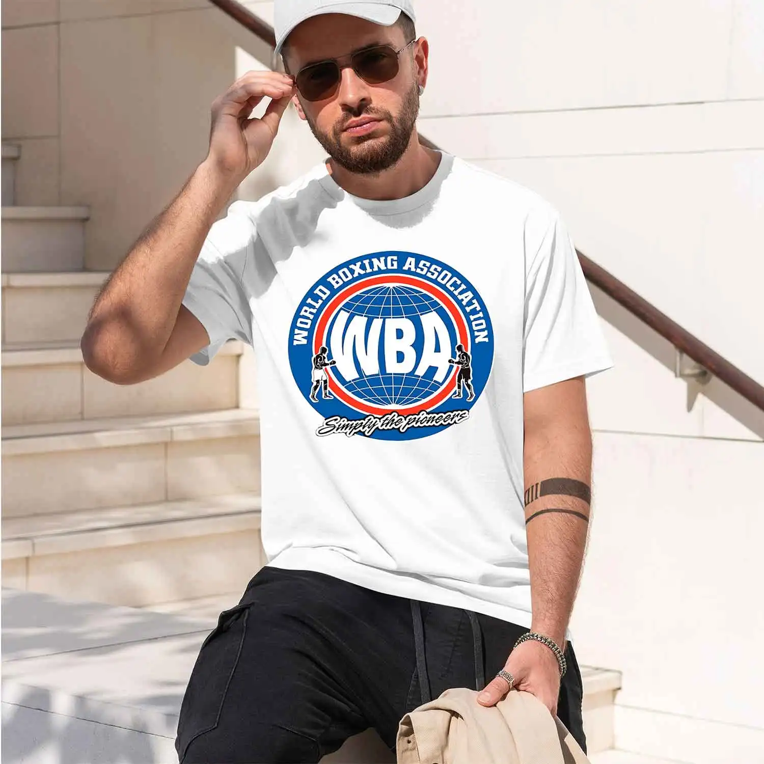 WBA BOXING py Mountaineering 2026 New Model Men’s Short-sleeve crewneck T-Shirt Classic Casual Multiple Colors and Sizes for Dai
