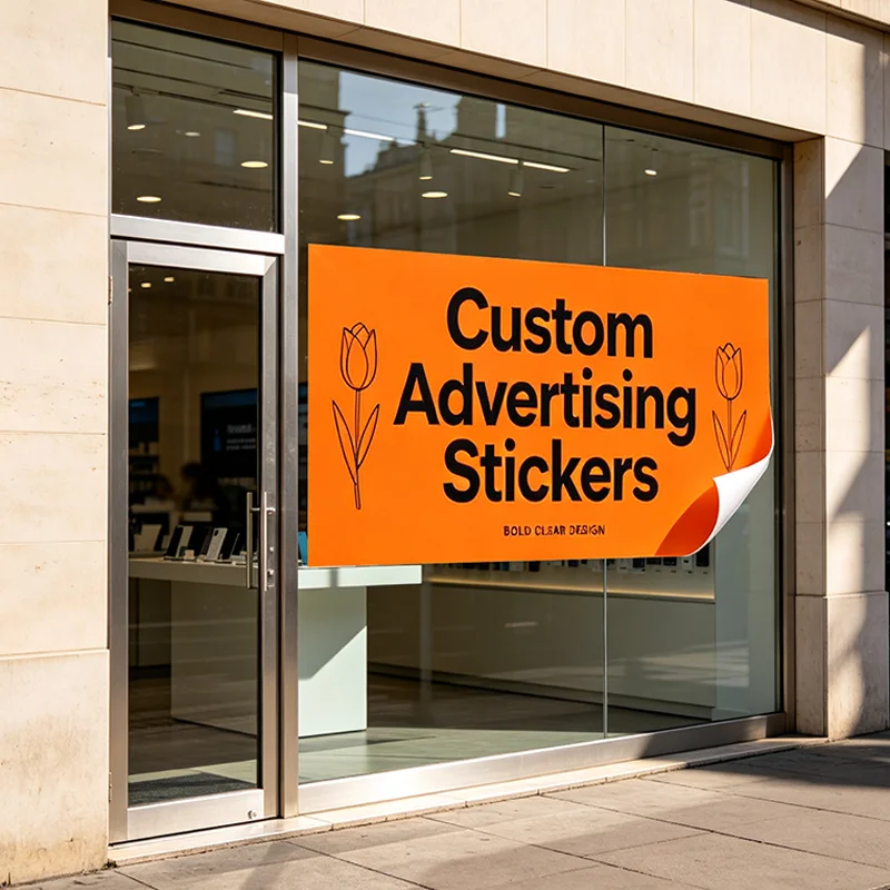 Custom Advertising Sticker Self-adhesive Vinyl Decal Business Decor for Beauty Shop Snack Shop Window Sticker Business Activitie