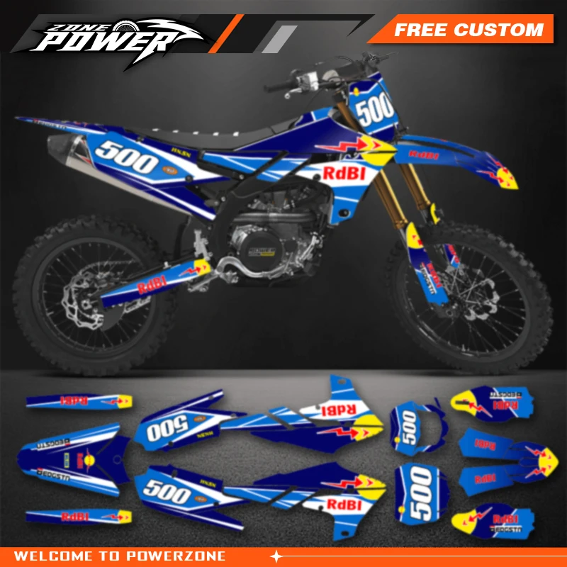 

Powerzone для Yamaha YZF250 19-23 YZF450 18-22 WRF450 19-22 WRF250 20-23 пользовательские фоны графические наклейки наборы наклеек 16