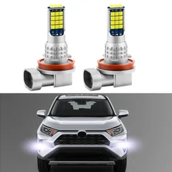 2Pcs For Toyota RAV4 RAV 4 2006- 2015 2016 2017 2018 2019 2020 2021 LED Fog Lamp Bulbs Front Fog Light Canbus White