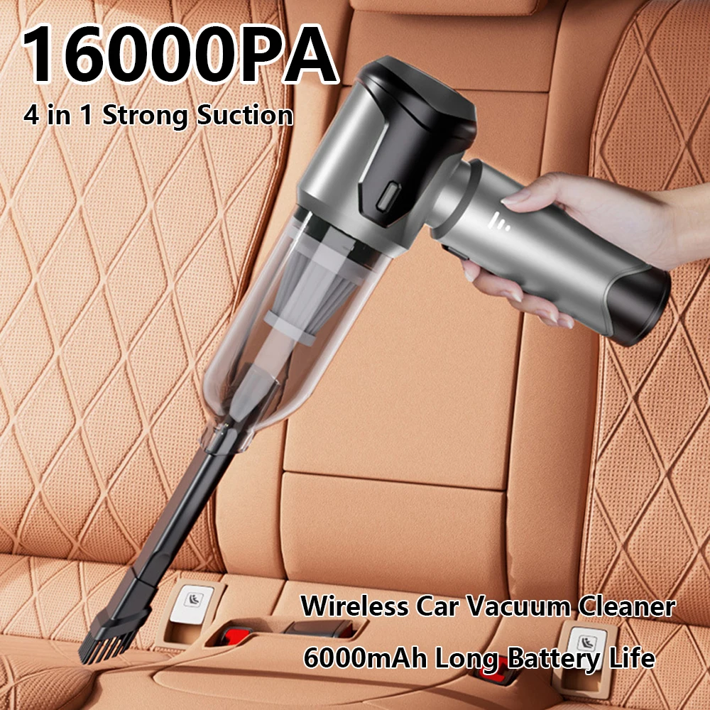 Wireless Handheld Car Vacuum Cleaner 16000Pa Mini Portable Vacuum Cleaner For Home Appliance USB port for Charging in the Car