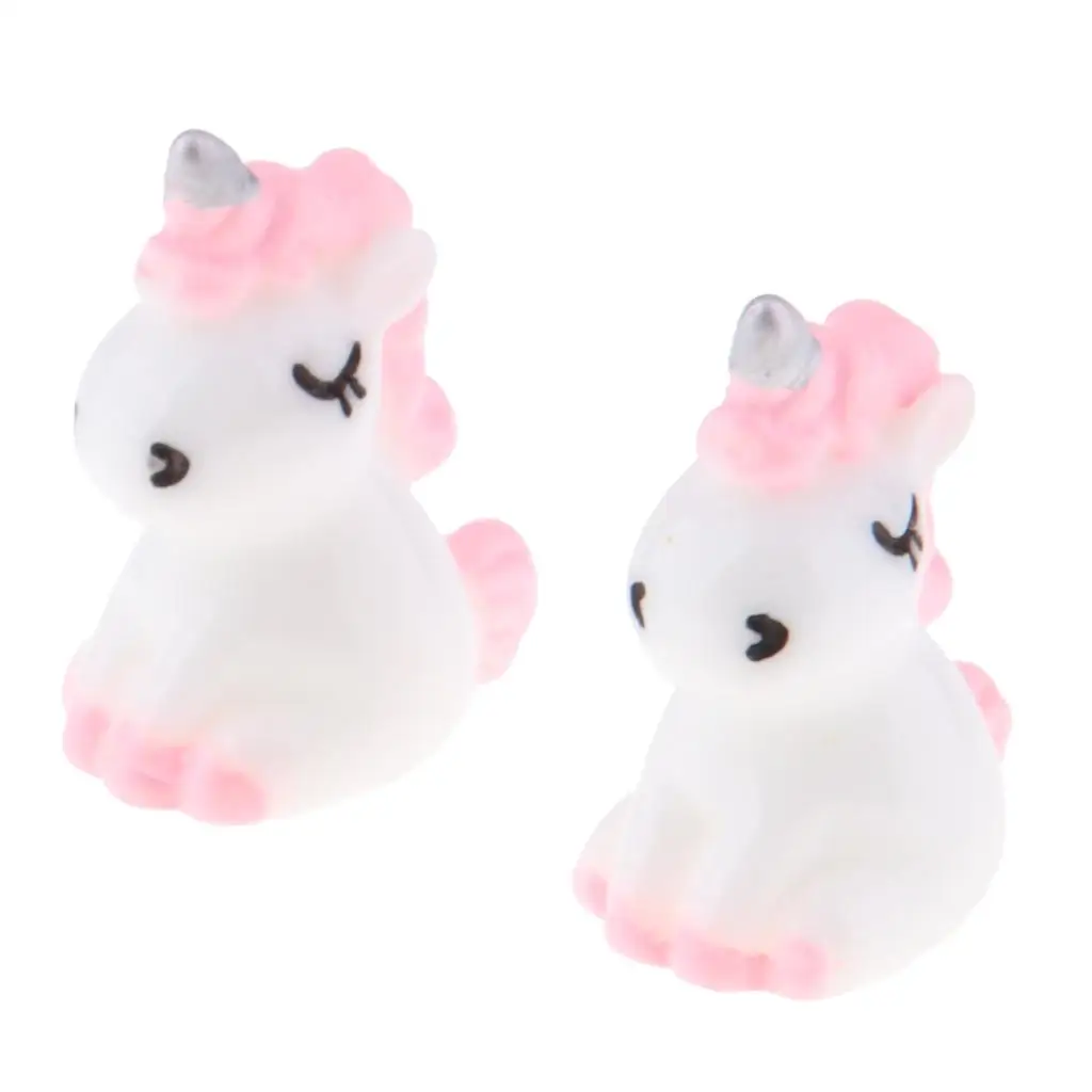Fairy Garden Miniatures Resin Unicorn Figure Dollhouse Ornament Kit Decorative Animal Props for Indoor Outdoor