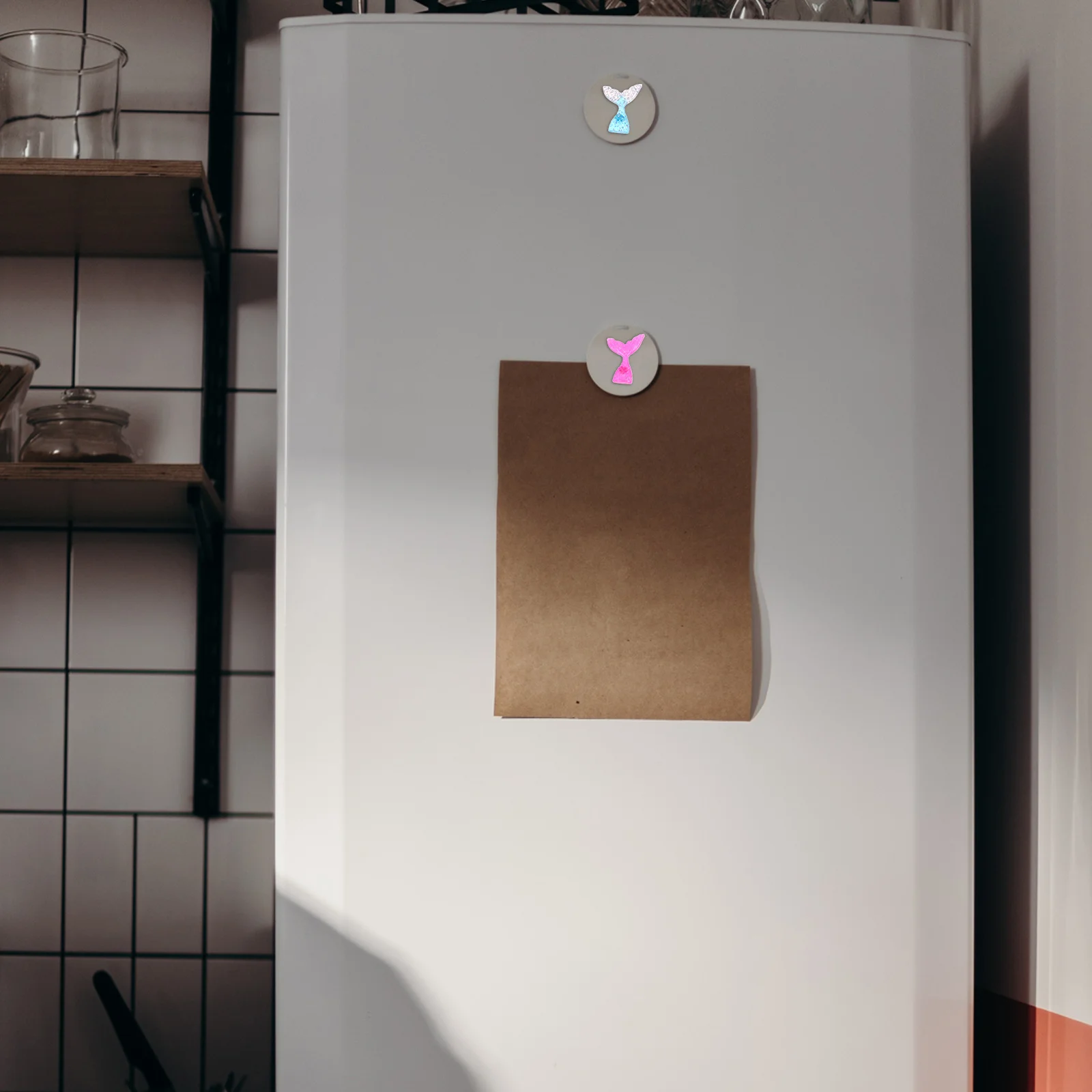 

15Pcs Mermaid Fish Tail Magnet Stickers Fridge Refrigerator Kitchen Decor Message Stickers for Home Accessories