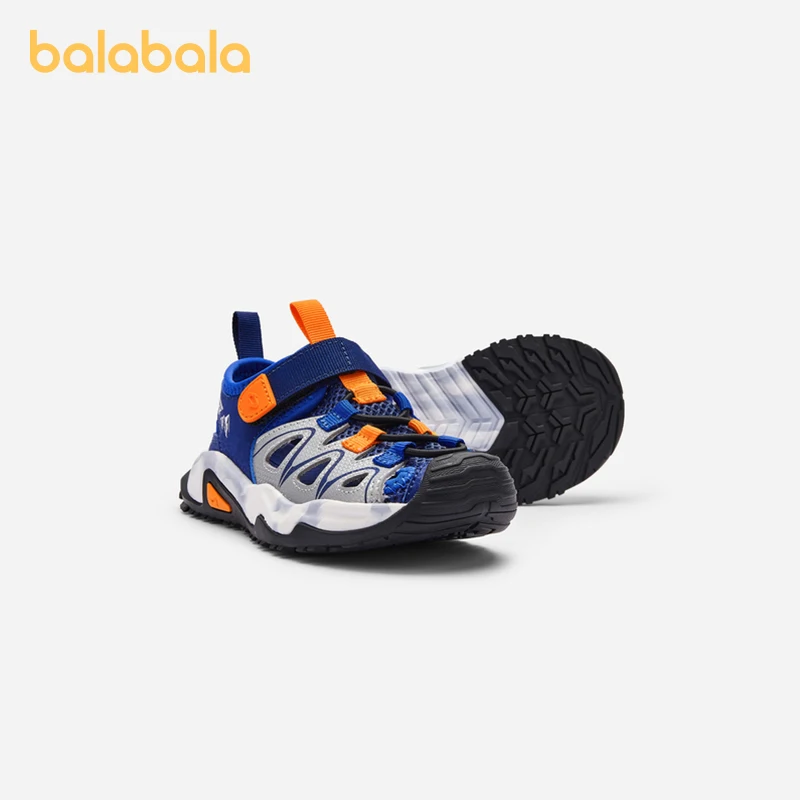 Balabala Kids Sports Sandals Boys Girls 2024 Summer New Beach Shoes Closed-Toe Water Shoes for Exploring and River Tracing