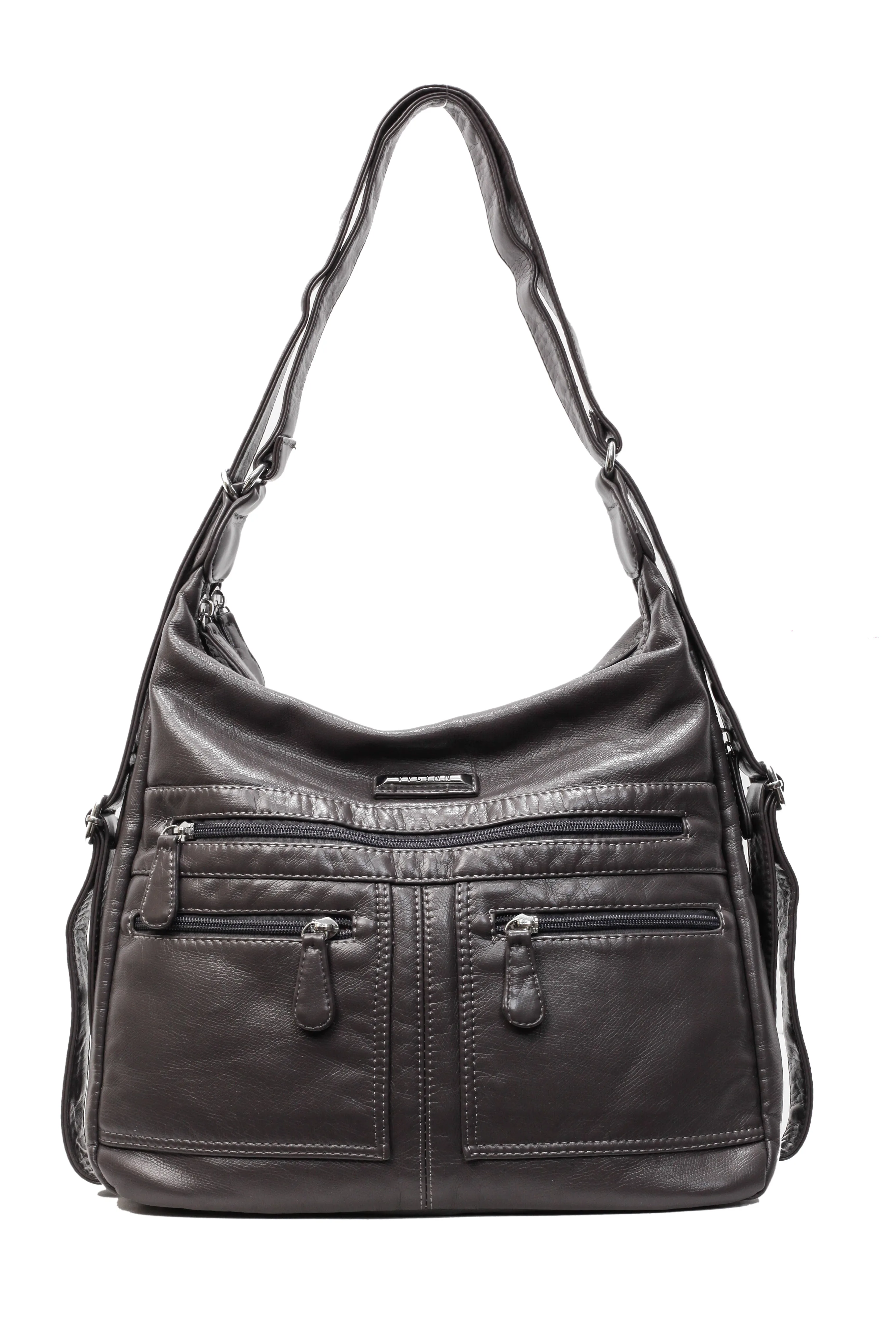 

Retro Leather Multi-pockets Women Shoulder Crossbody Bag Multifunction Female Backpack Large Capacity Handbag Messenger Tote Bag