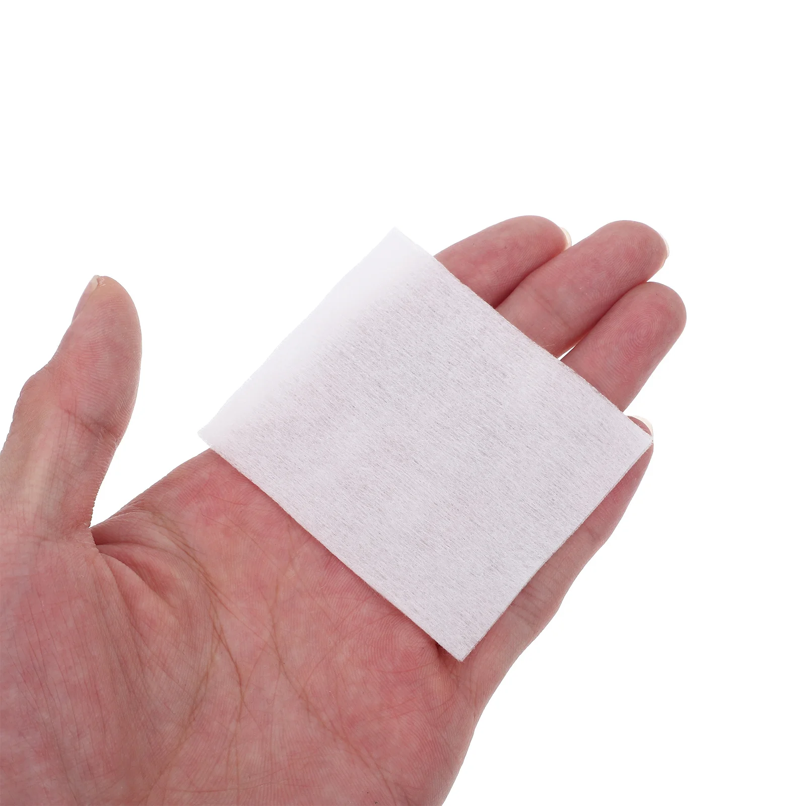 1600 almofadas descartáveis do algodão do removedor da composição dos pces almofadas de limpeza facial da tela não tecida macia para o rosto dos cuidados com a pele algodão quadrado