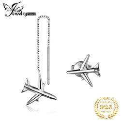 JewelryPalace aeroplano orecchini pendenti in argento Sterling 925 orecchini a filo lungo carino per gioielli moda donna ragazza