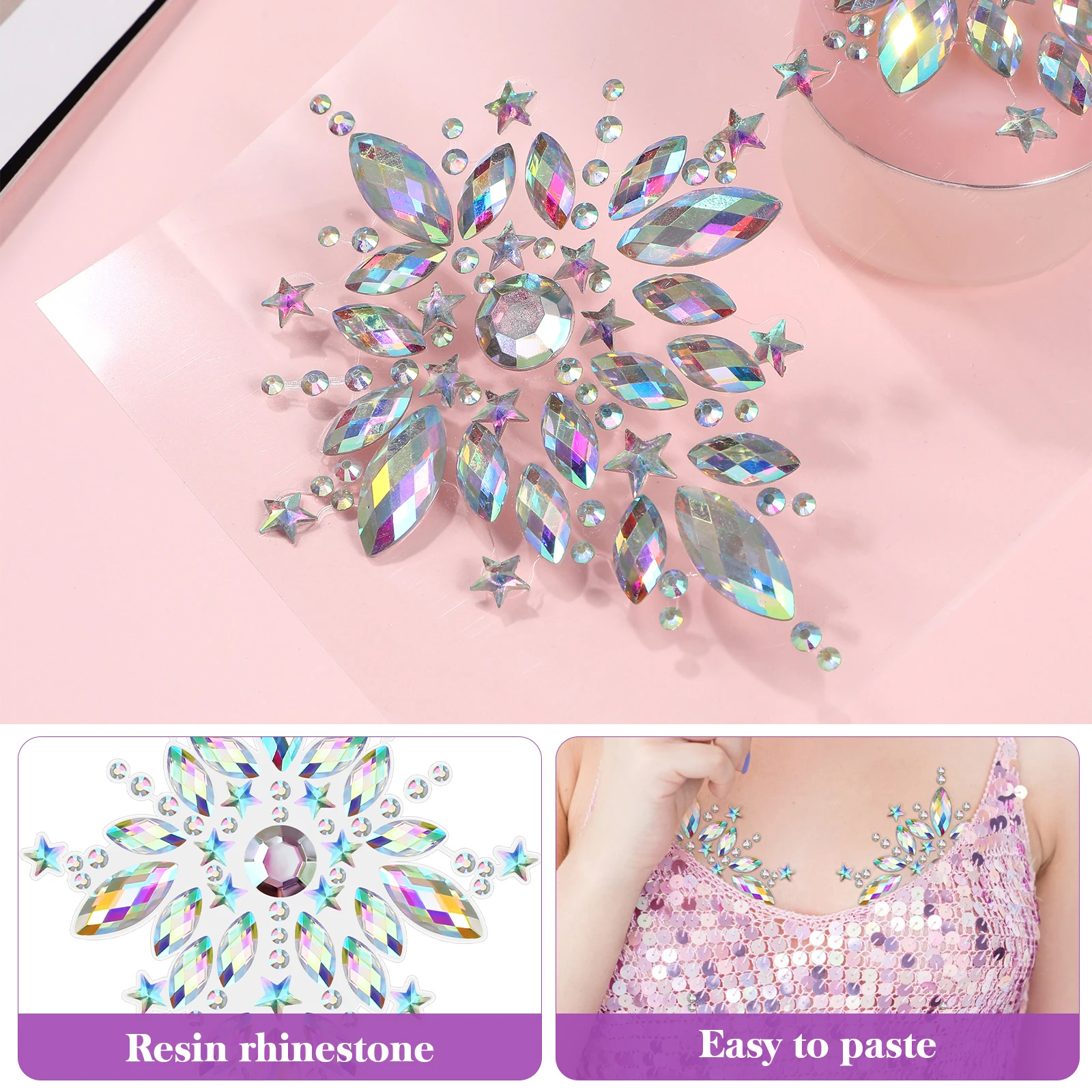 

Rhinestone Stickers Body Face Jewels Festival Accessories Women Jewelry Breast Gems Tattoos Poker Party Cosplay