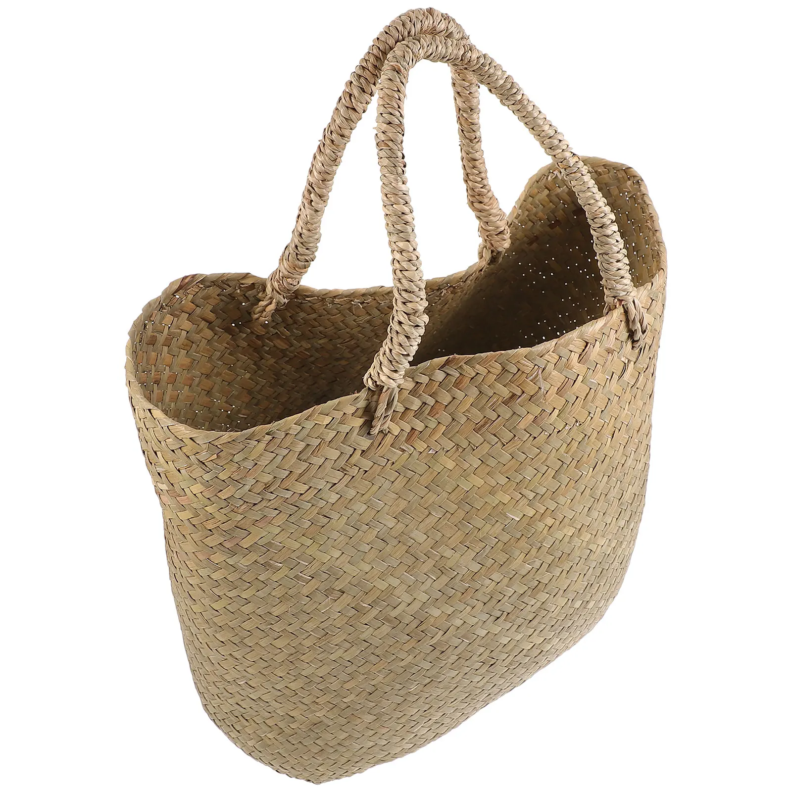 Straw Flower Hand-held Woven Storage Beautiful Storage Basket Durable Plant Container Decorative Basket