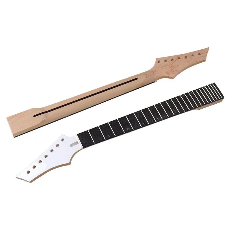 24 Frets 7 Strings Right Hand Reverse Electric Guitar Neck Maple Gloss Maple Fingerboard Guitar Replacement Parts