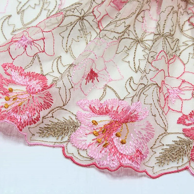 2yards Soft Mesh Tulle Lace for Underwear Embroidered Trim Flower Diy Handmade Sexy Patchwork Lace Trim Sewing Supplies Craft